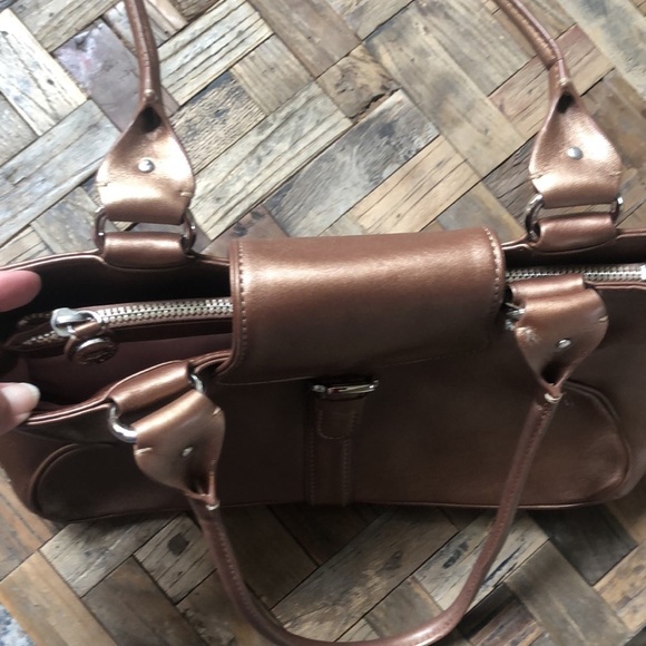 Cole Haan Alexa Bronze Shoulder Handbag - Picture 7 of 12